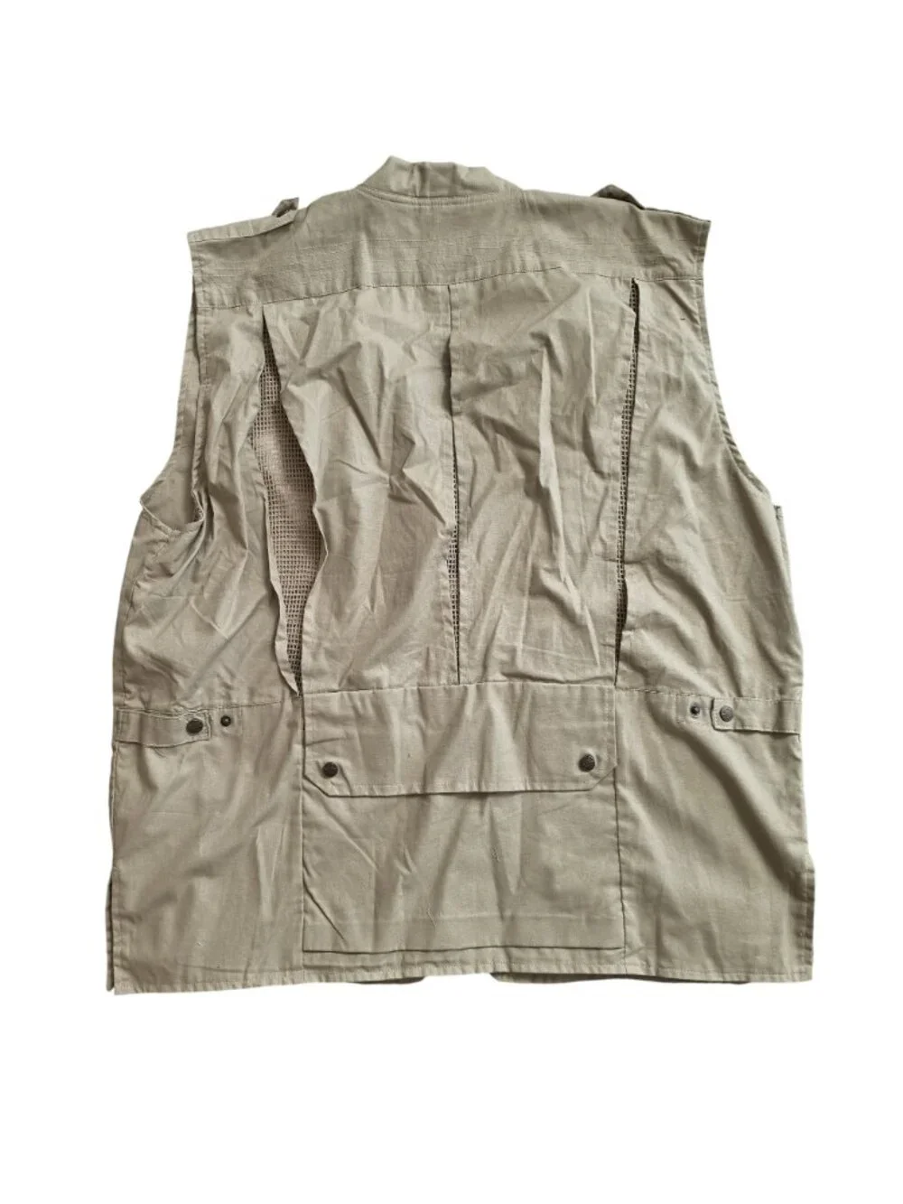 Humvee Adventure Gear 2XL Khaki Multi-Pocket Fishing Vest pockets Utility vest